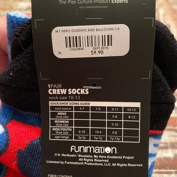 My Hero Academia Box Lunch Exclusive Crew Socks - Picture 4 of 5